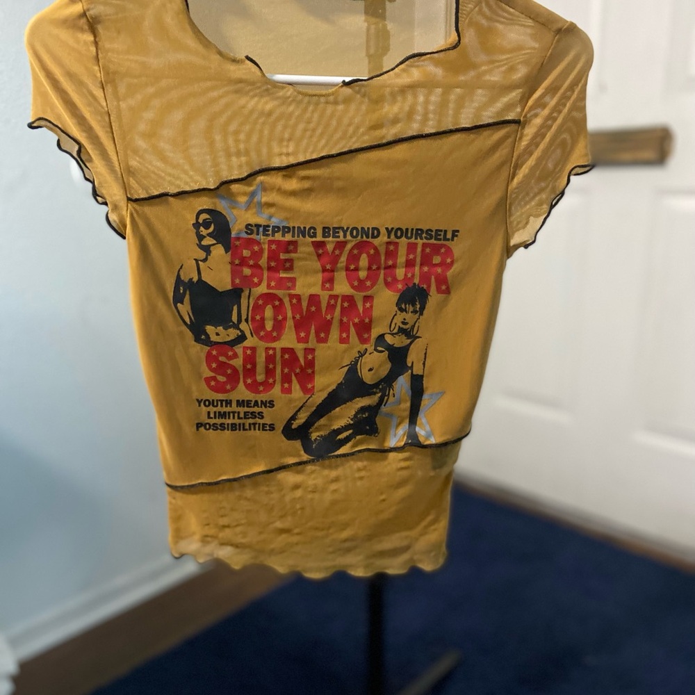 Yellow Graphic Women's Top